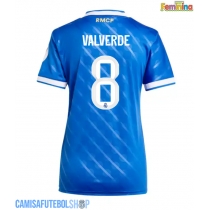 Camisa de time de futebol Real Madrid Federico Valverde #8 Replicas 3º Equipamento Feminina 2025-26 Manga Curta